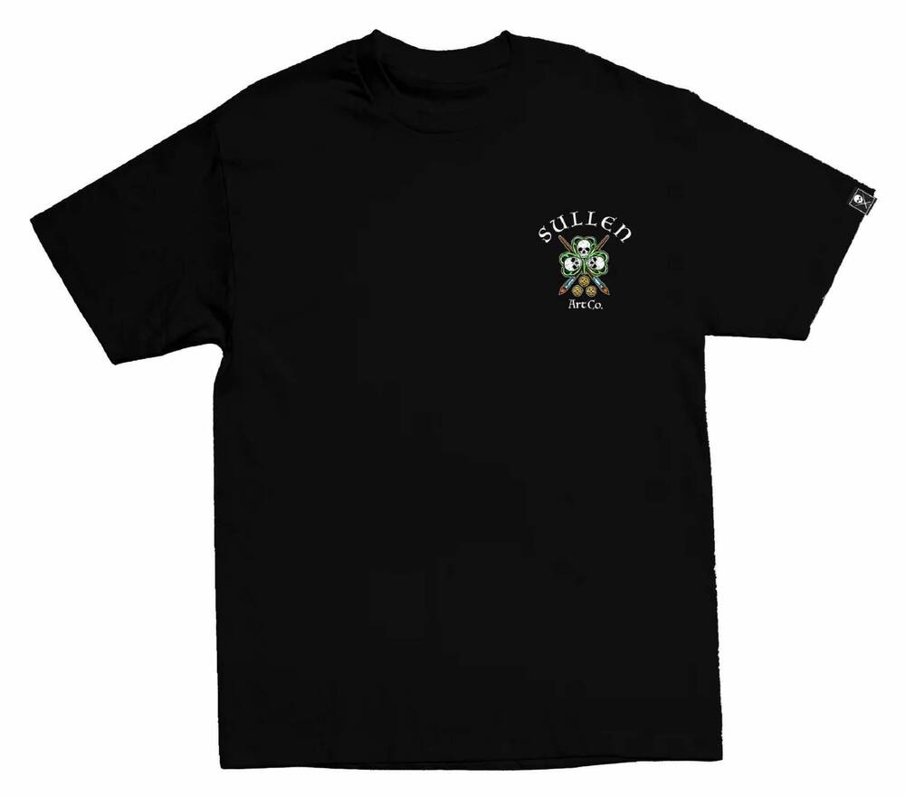 NEW SULLEN men's zero lucks given short sleeve tee in black